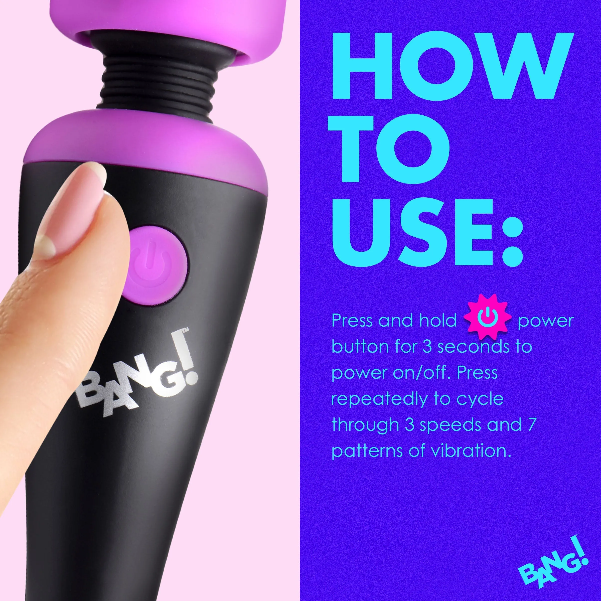 10X Vibrating Mini Silicone Wand - Purple