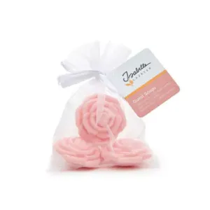 3 Soap Roses In Organza Bag Guest Soaps