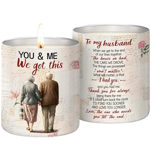 50th Anniversary Romantic Gifts for Him - I Love You Birthday Christmas Day Gifts for Husband from Wife, Wedding Gifts for Couples 2023, Lavender Candle 10oz