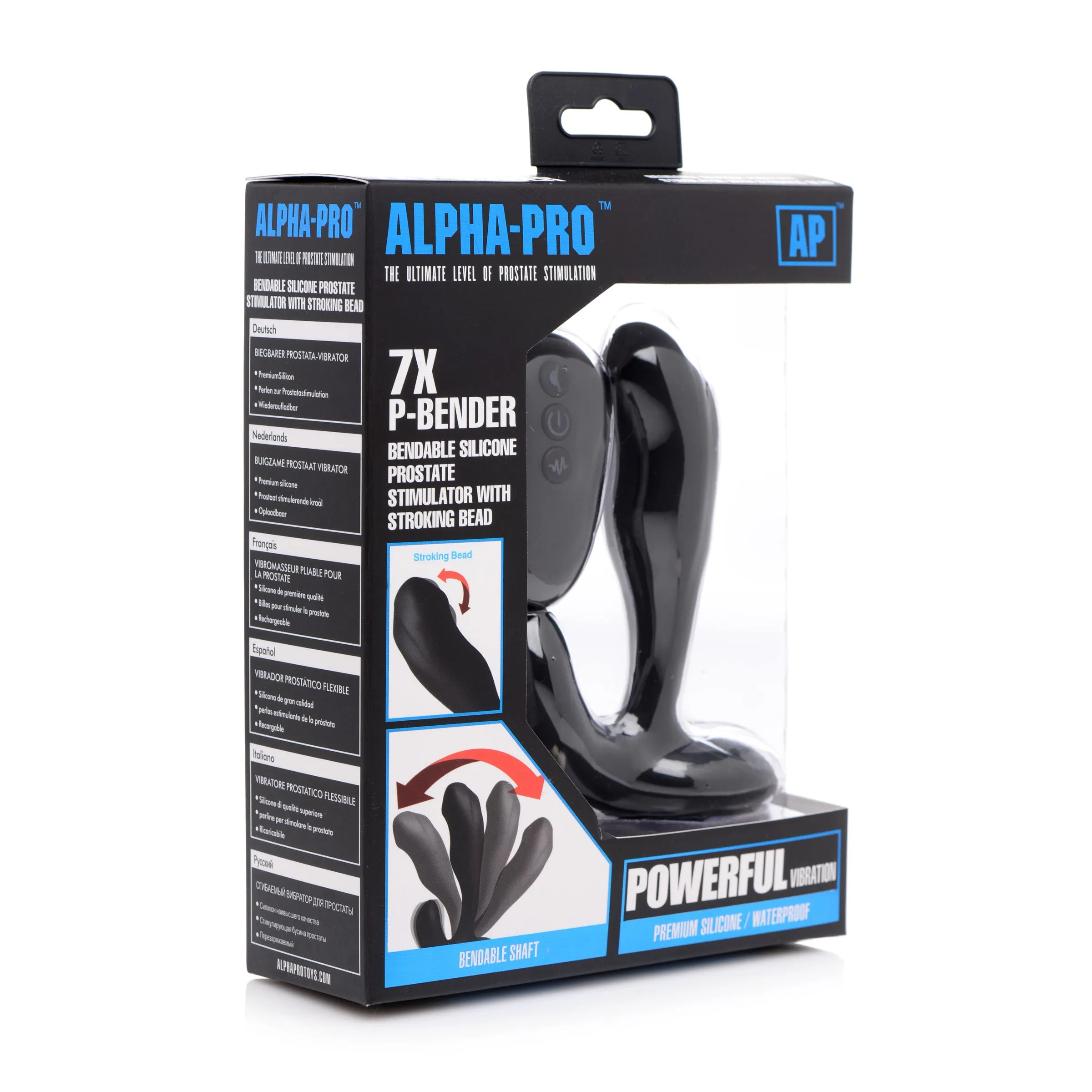 7X P-BENDER Bendable Prostate Stimulator with Stroking Bead