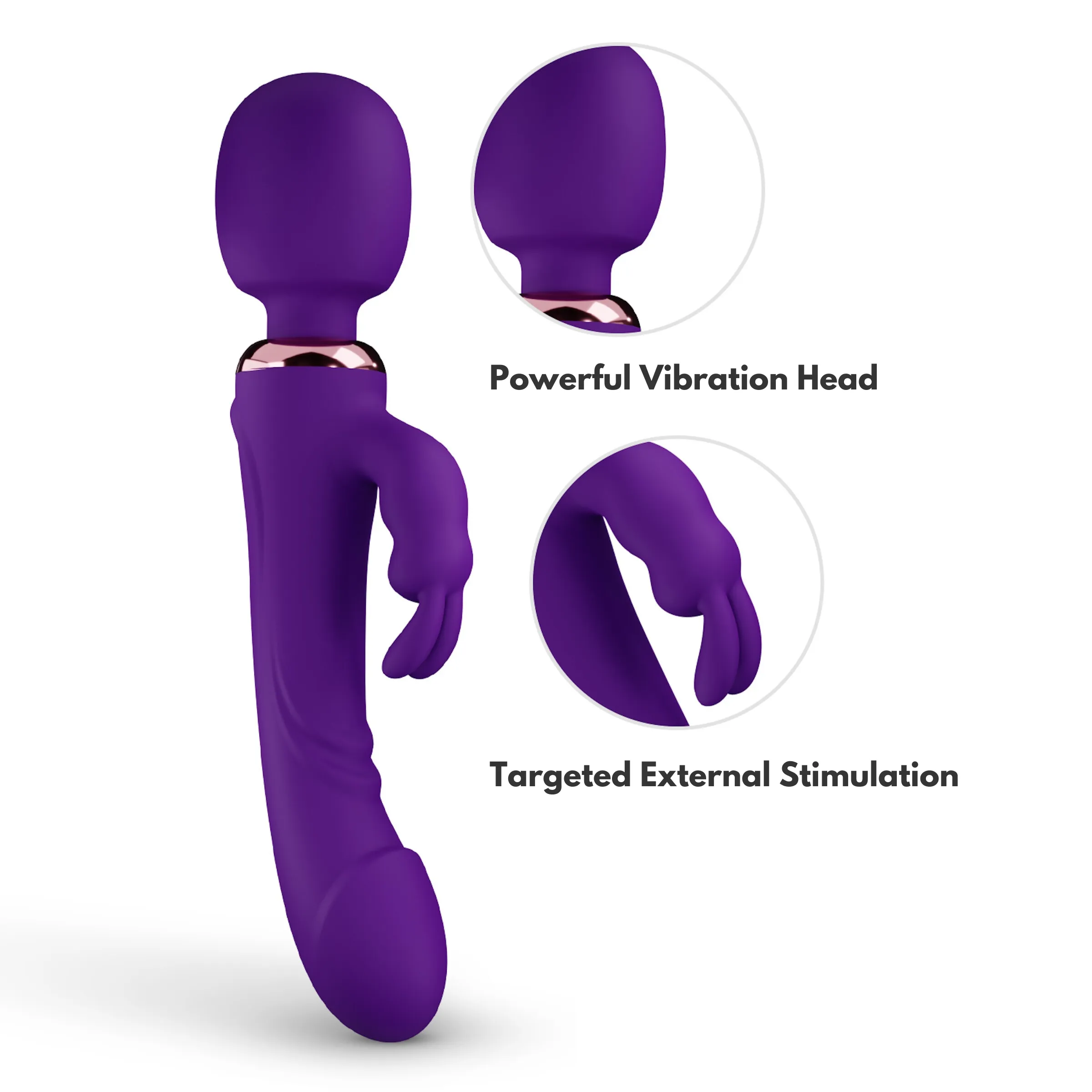 AdultLuxe HopWave 3 in 1 Rabbit Dildo Wand