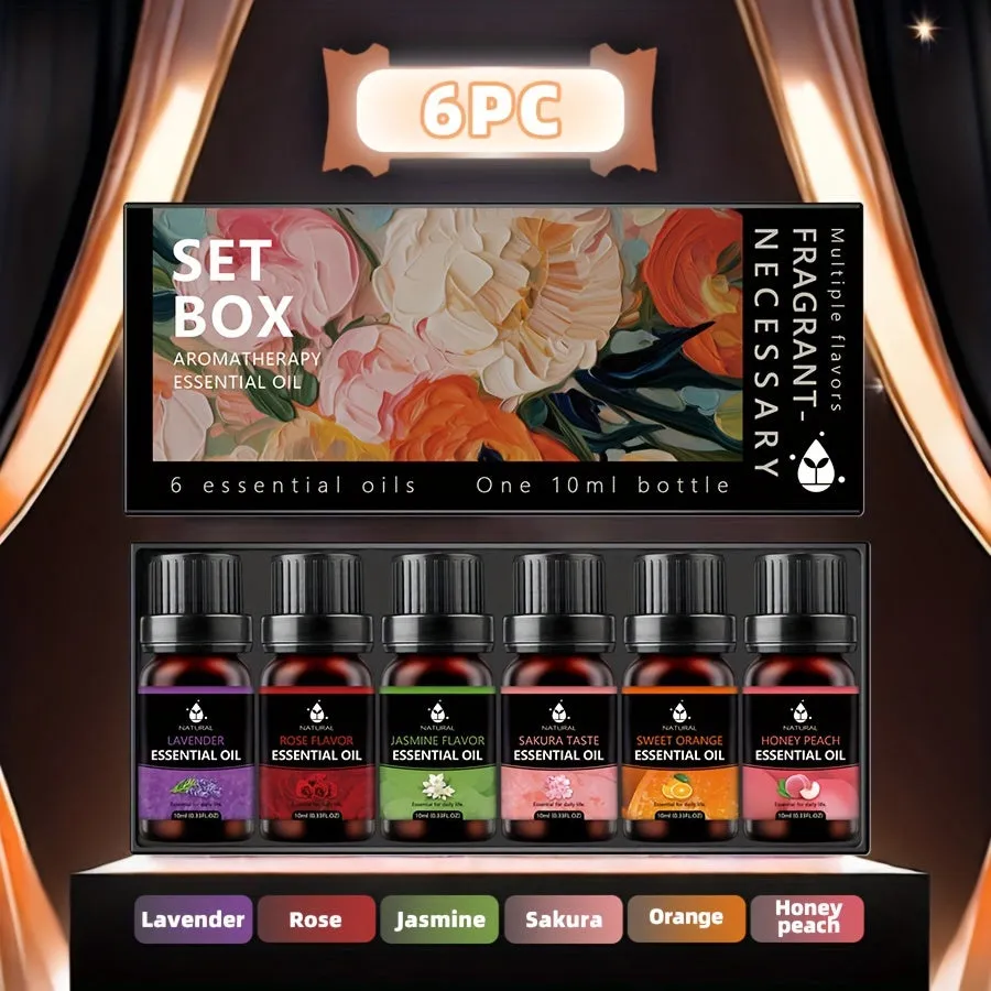 Aroma Essence Essential Oil Set, 10ml Each, 6-Pack