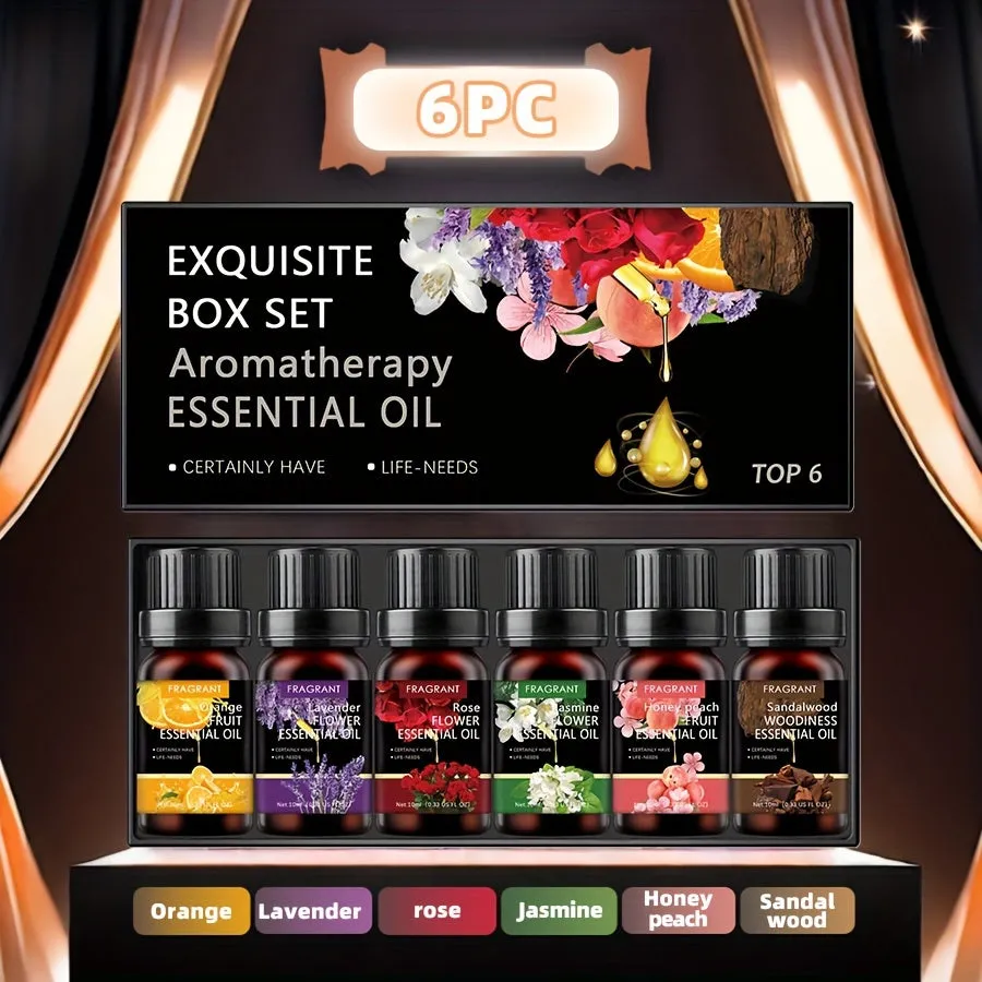 Aroma Essence Essential Oil Set, 10ml Each, 6-Pack