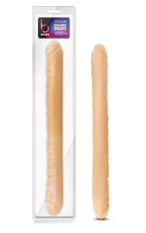B Yours Double Dildo Beige 18in