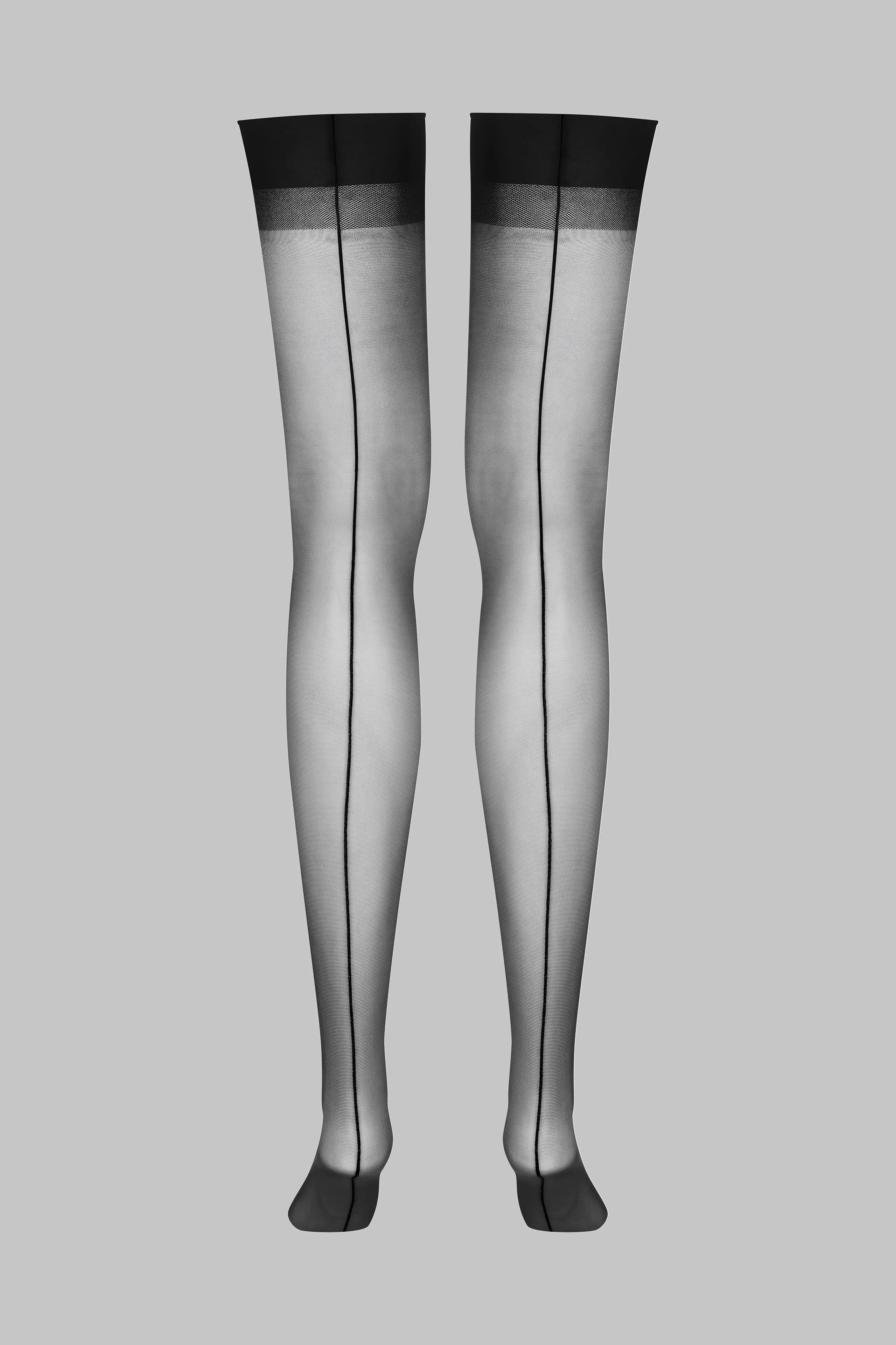 Back seamed garter stockings - 20D - Les Coquetteries