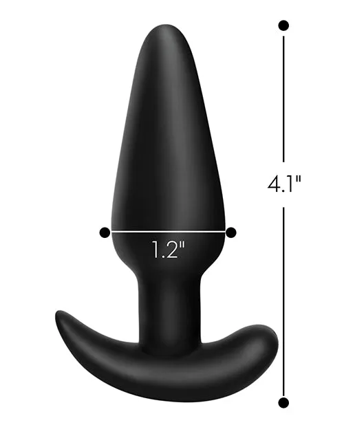Bang! 21X Vibrating Silicone Butt Plug w/ Remote - Black