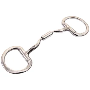 Bar H Equine Stainless Steel Medium Port D Ring W/ Roller Bit|Bits for Horses|Horse Bit |horse bits|snaffle bits for horses|horse bits and bridles