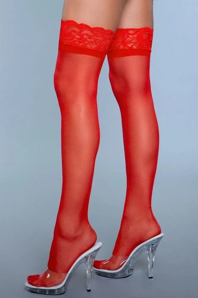 BeWicked Keep A Secret Red Queen Size Thigh Highs