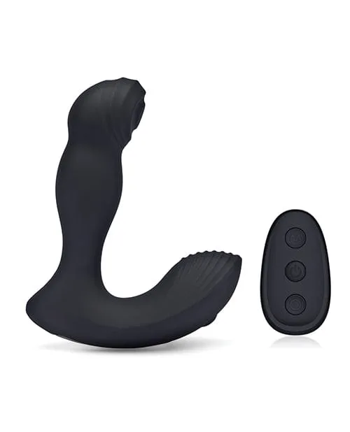 Blue Line Vibrating Prostate Thumper with remote - Black