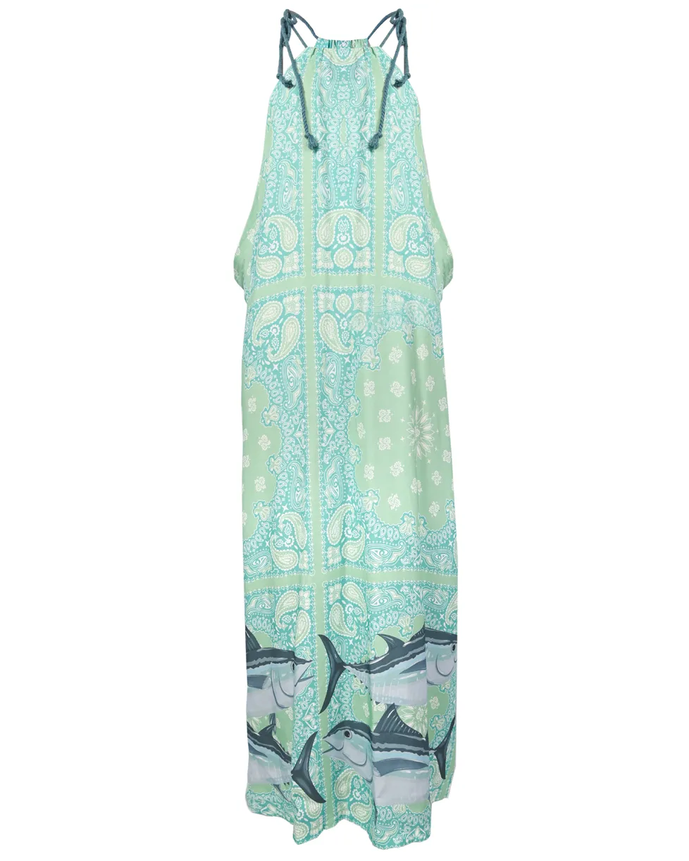 Blue Paisley Dress