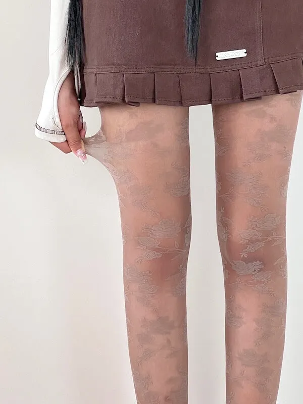 Camellia coquette lace tights