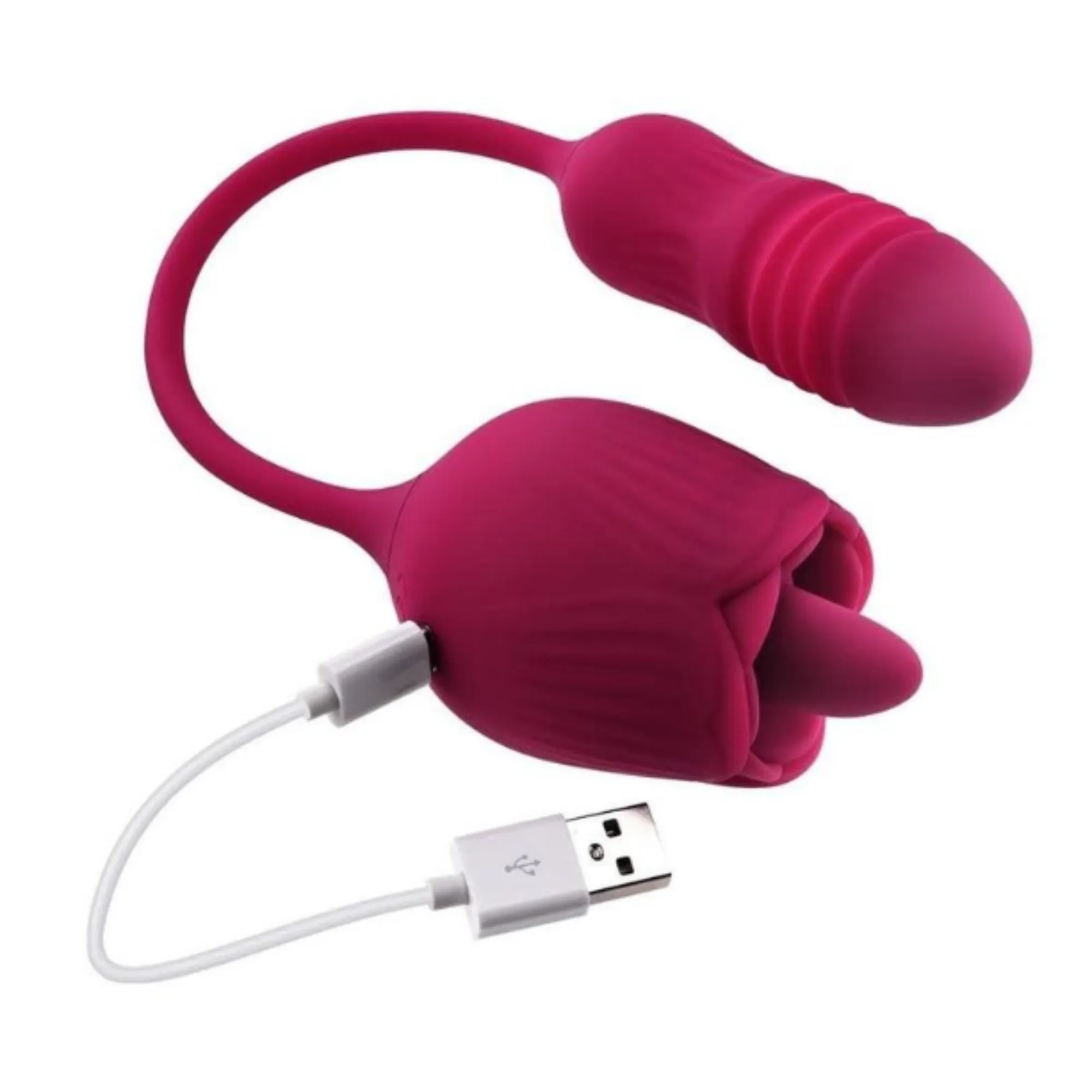 Clit Flicking Tongue Rose & Thrusting Bullet