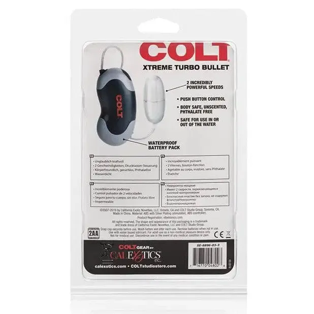 Colt Xtreme Turbo Bullet Power Pack Waterproof - 2 Speed Silver