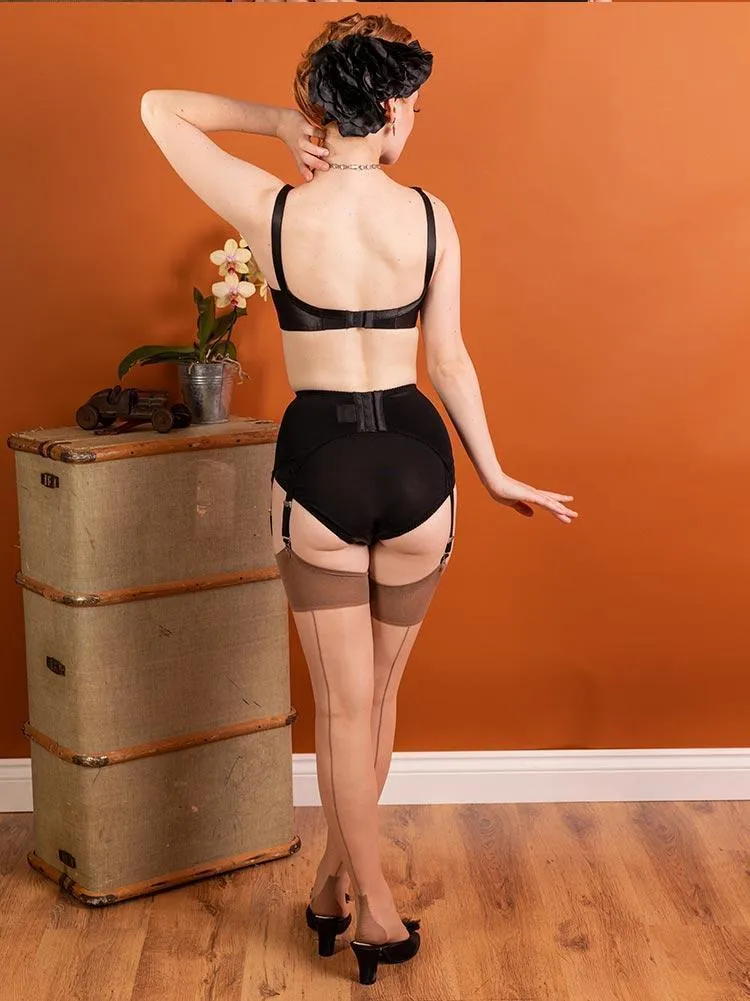 Cuban Heel Stockings Champagne Latte H2073