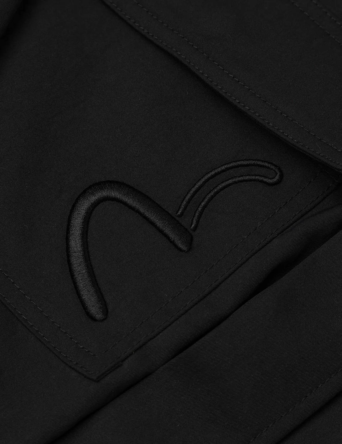 Embroidery Multi-pocket Relax Fit Shirt Jacket
