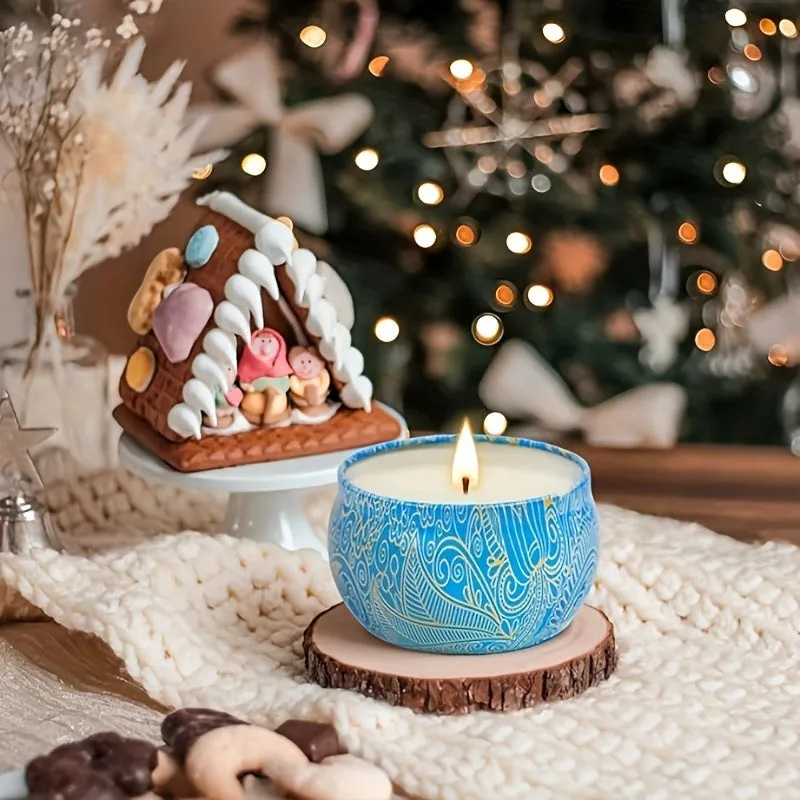 Essential Oil Scented Candle Set - 4pcs