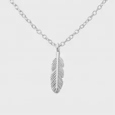 Feather Silver Necklace