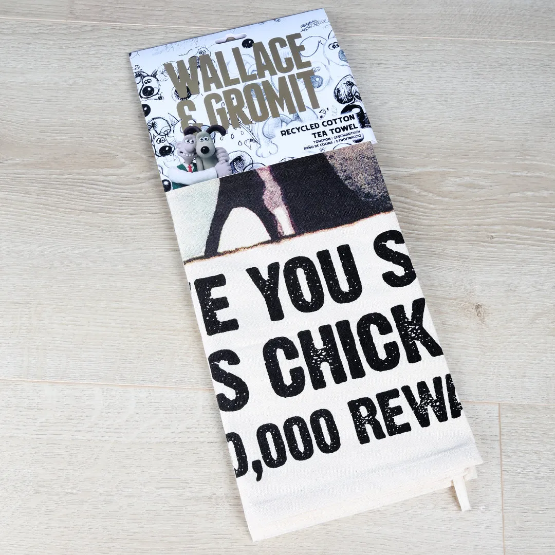 Feathers McGraw Wanted Poster Tea Towel
