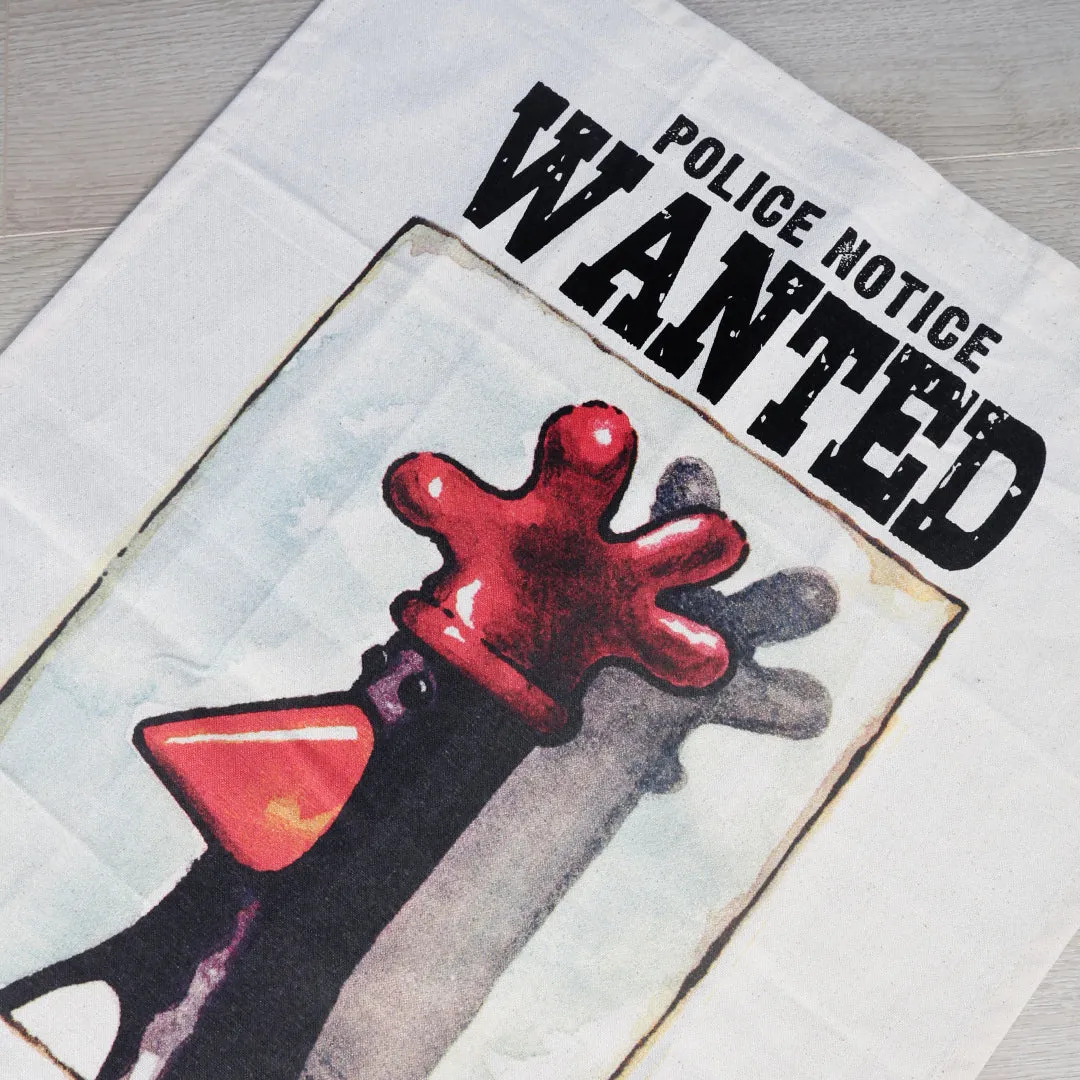 Feathers McGraw Wanted Poster Tea Towel