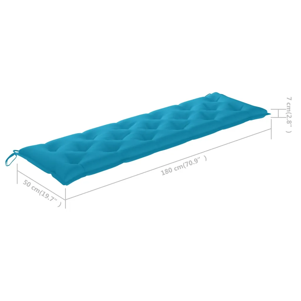 Garden Bench Cushion Light Blue 180x50x7 cm Fabric