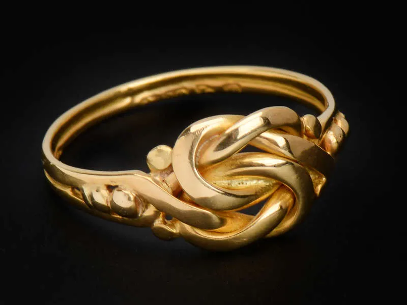 Gender Neutral Antique 15k Gold Knot Ring