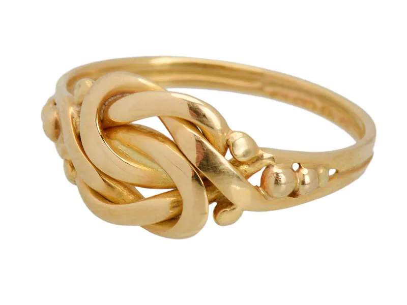 Gender Neutral Antique 15k Gold Knot Ring