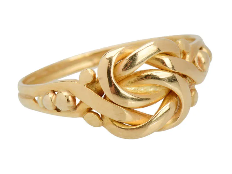 Gender Neutral Antique 15k Gold Knot Ring