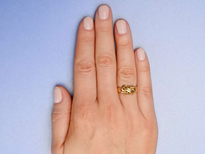 Gender Neutral Antique 15k Gold Knot Ring