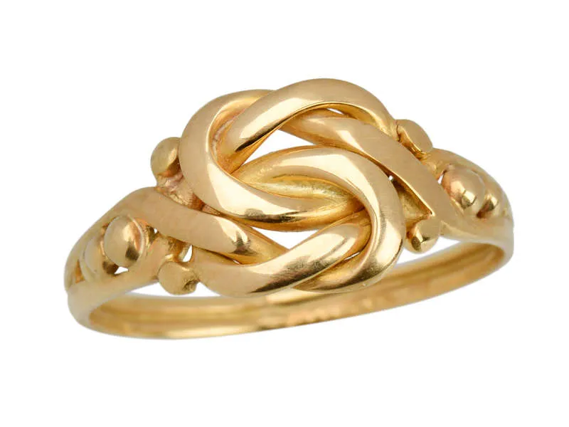 Gender Neutral Antique 15k Gold Knot Ring