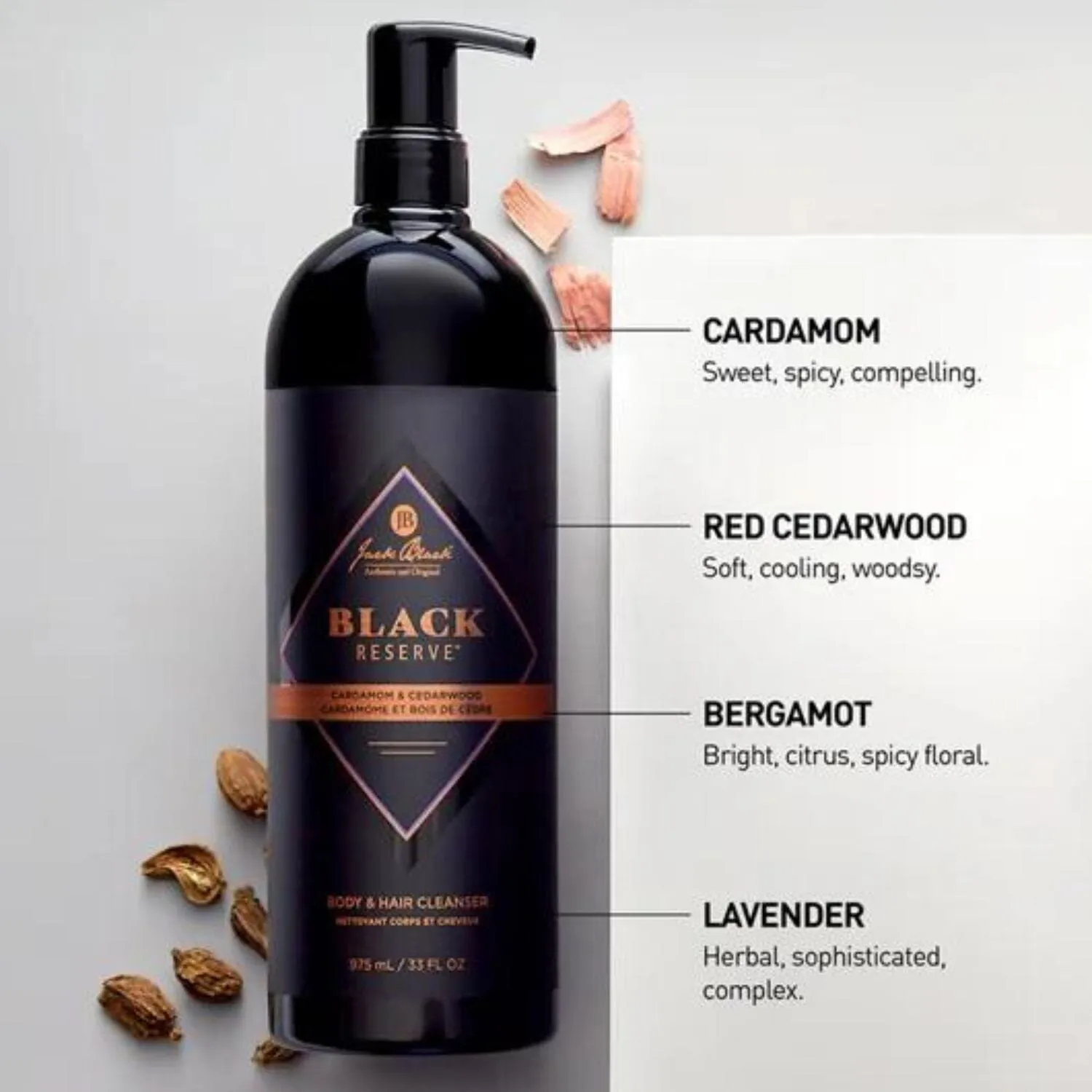 Jack Black Black Reserve Body & Hair Cleanser (Size Options)