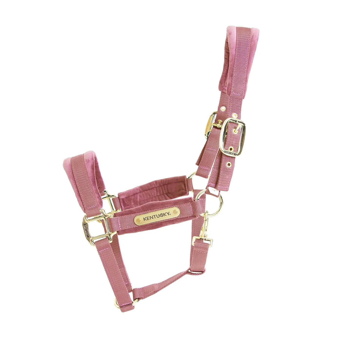 Kentucky Horsewear Velvet Headcollar - Old Rose