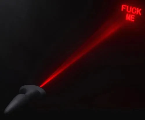 Laser "Fuck Me" Small Anal Plug w/ remote