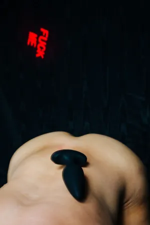 Laser "Fuck Me" Small Anal Plug w/ remote