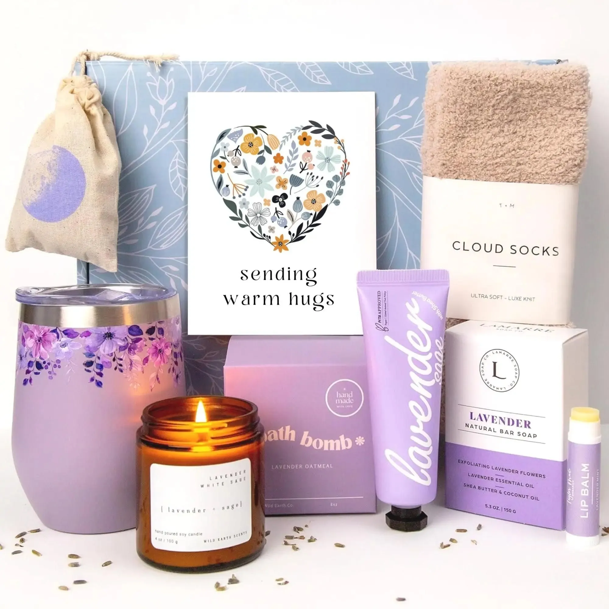 Lavender Spa Gift Basket for Women Relaxation
