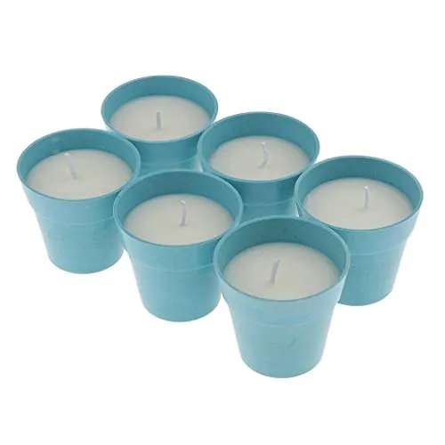 LOOM TREE® 6 Pieces Scented Candle Natural Soy Wax Portable Candle Yellow|Home & Décor|Candle Holders|Tealight Candle Holders