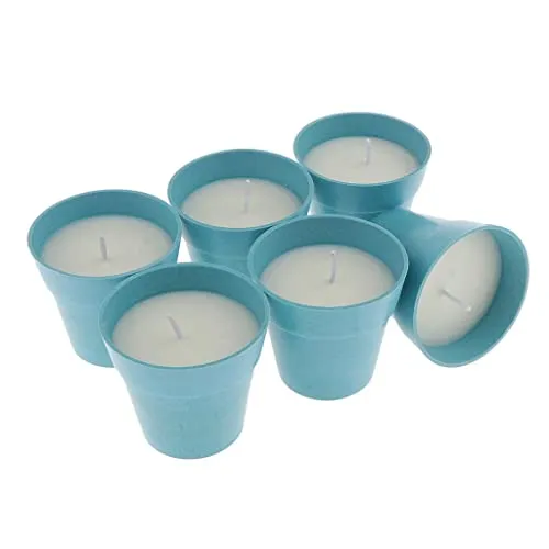 LOOM TREE® 6 Pieces Scented Candle Natural Soy Wax Portable Candle Yellow|Home & Décor|Candle Holders|Tealight Candle Holders