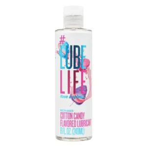 Lube Life Water-Based Cotton Candy Flavored Lubricant, Personal Lube for Men, Women and Couples, Made Without Added Sugar, 8 Fl Oz