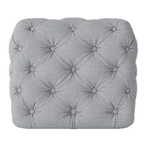 LUSTRE ENTERPRISE Kaamos15 Chesterfield Two Seater Coffee Table Cum Ottoman Light Grey Fabric (W 47" x D 16" x H 18")
