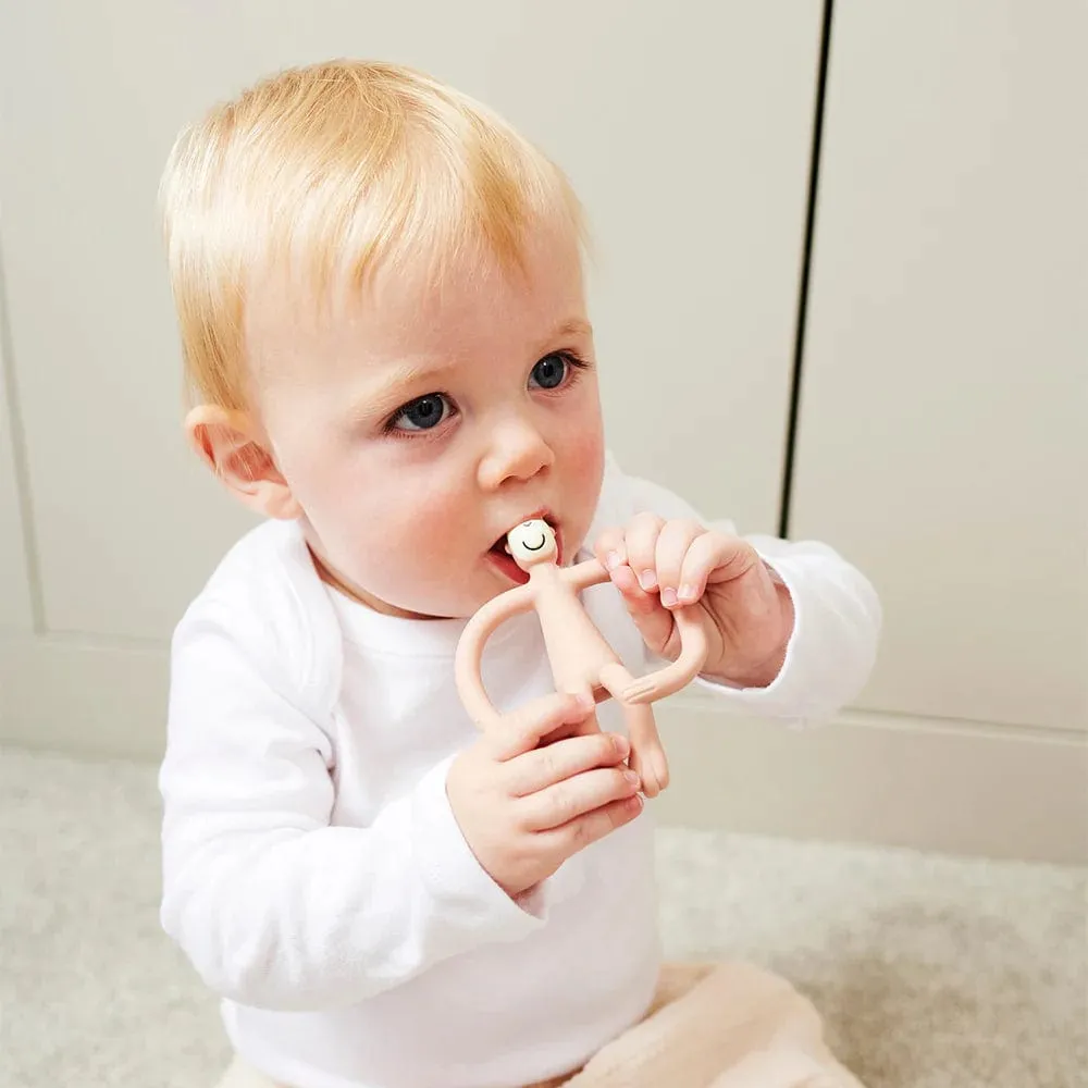 Matchstick Monkey Teething Toy - Dusty Pink
