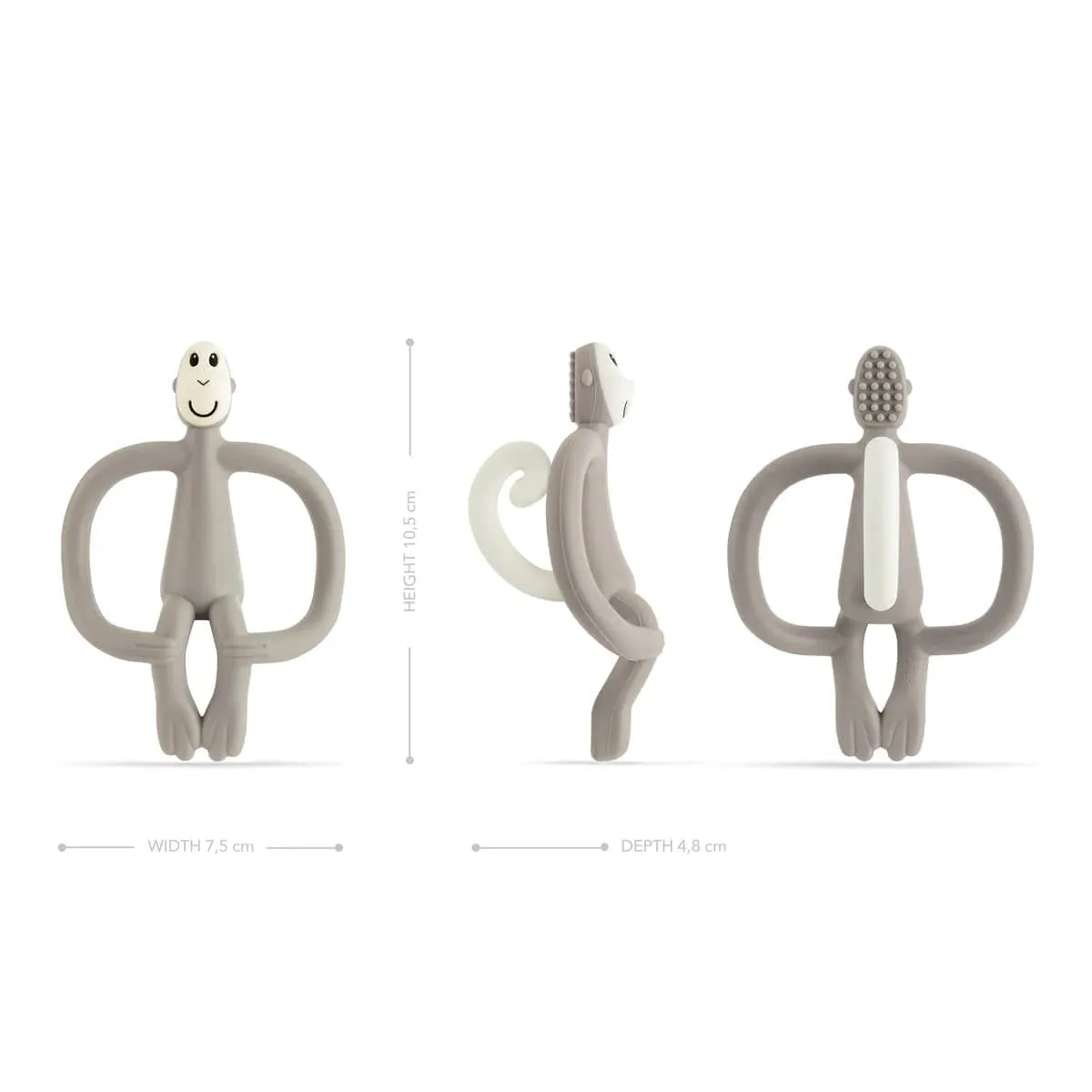 Matchstick Monkey Teething Toy - Grey
