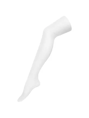 Mera White Mesh Stockings