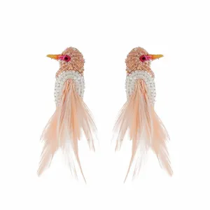 Mignonne Gavigan Cassie Bird Earrings in Light Pink