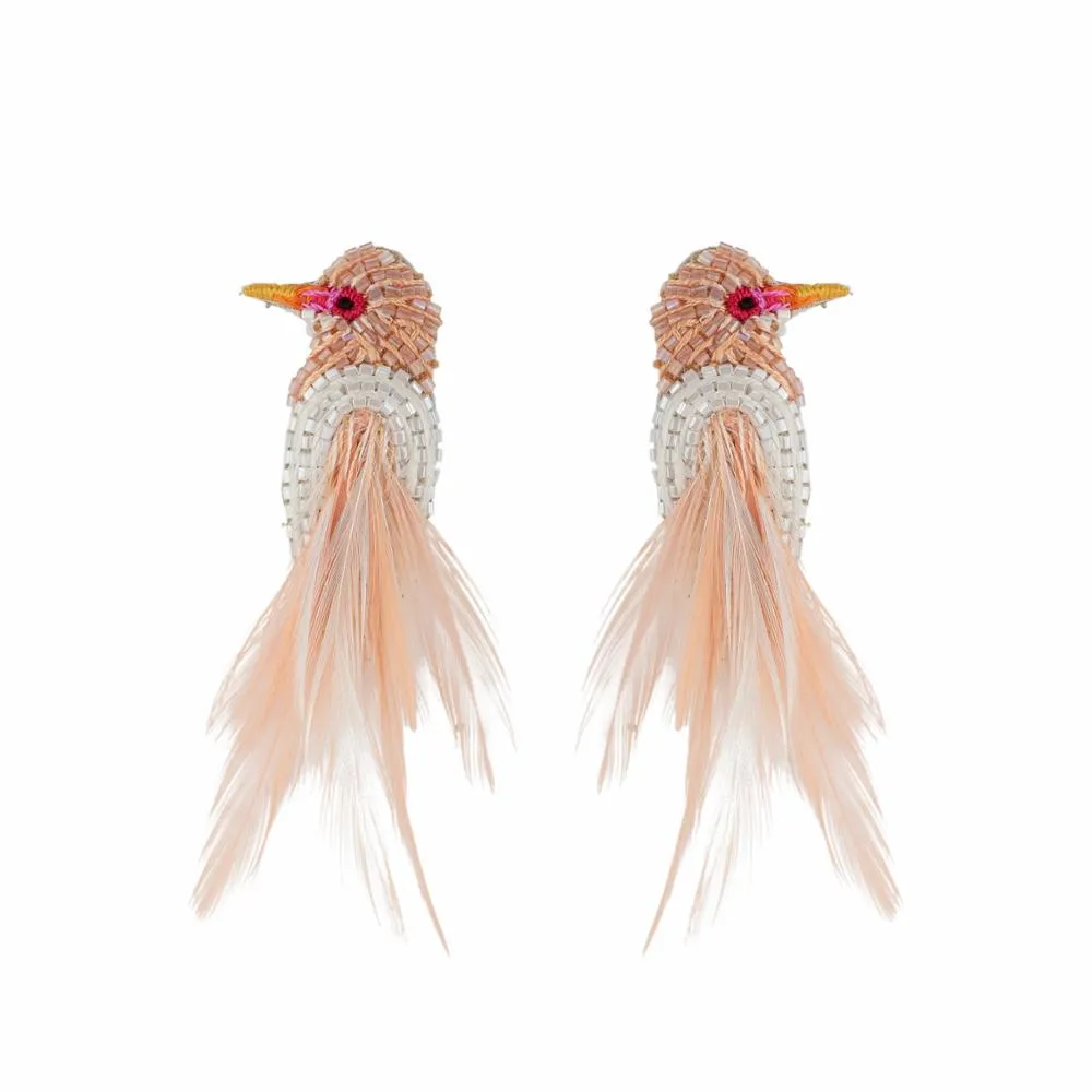 Mignonne Gavigan Cassie Bird Earrings in Light Pink