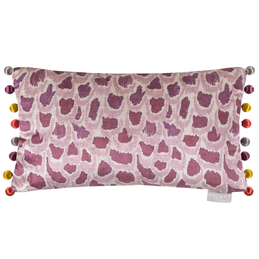 Nada Printed Feather Cushion Amethyst