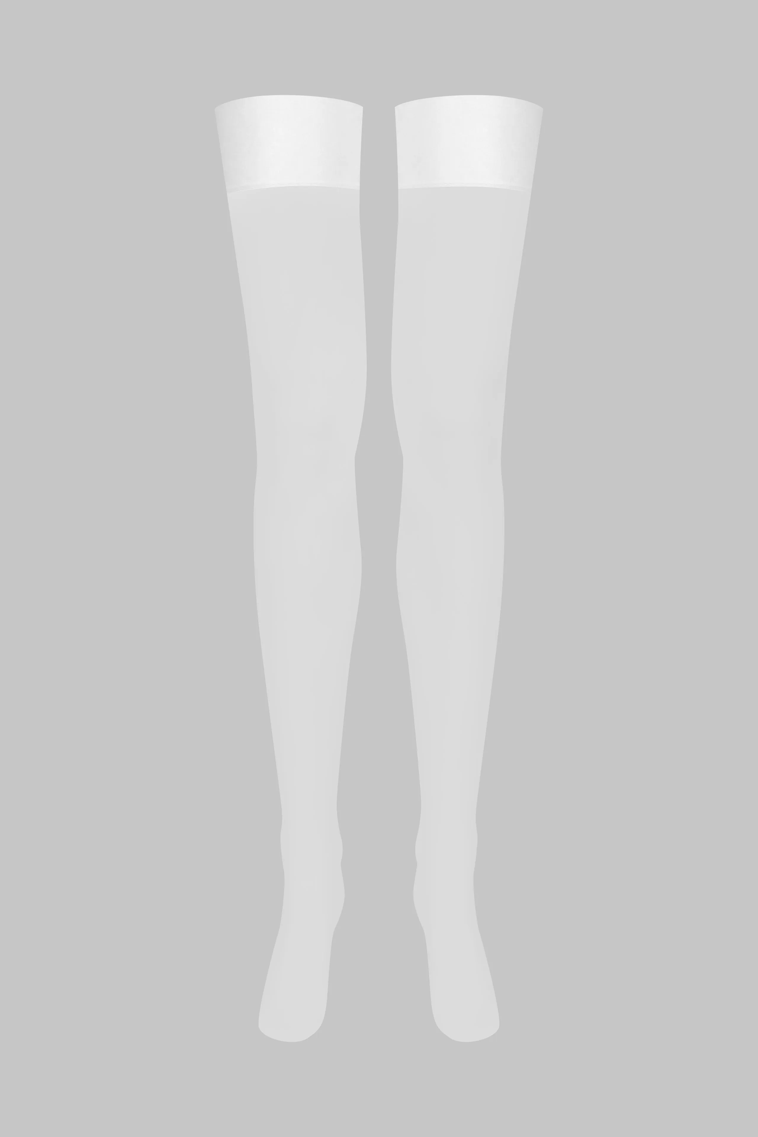 Nylon stockings - 15D - White - Les Coquetteries
