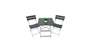 Patio Steel Chairs & Table Set