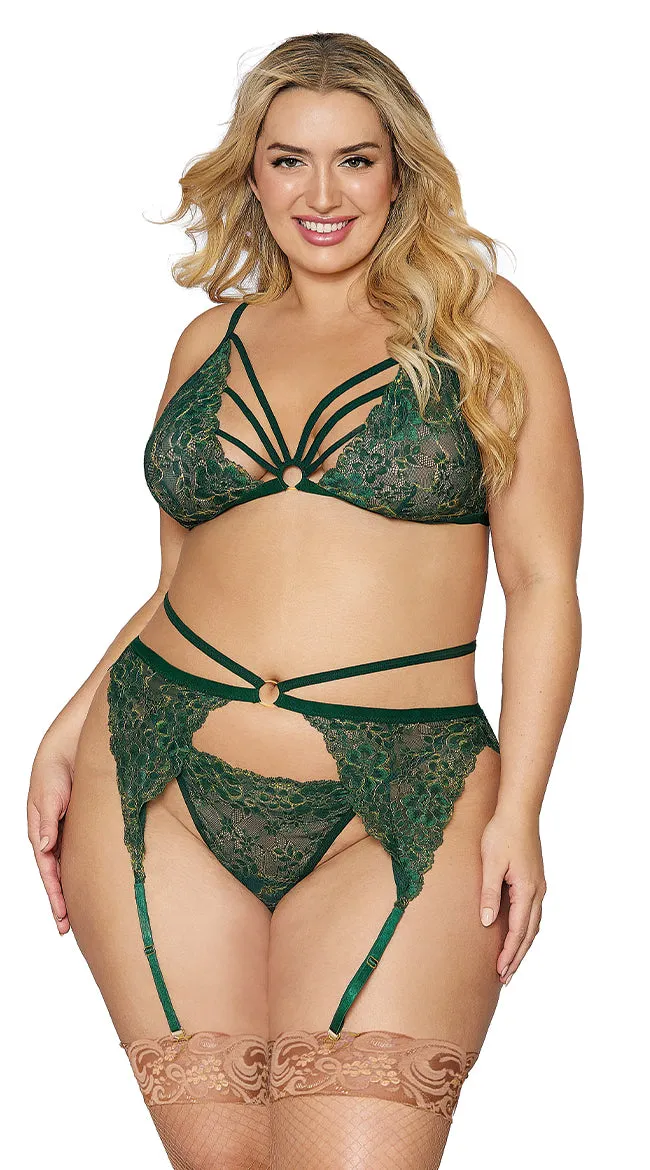 Plus Size Evergreen Elegance Bralette Set