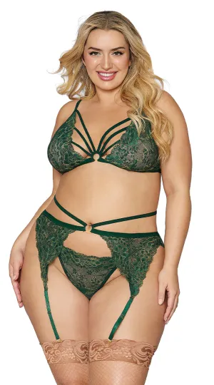 Plus Size Evergreen Elegance Bralette Set