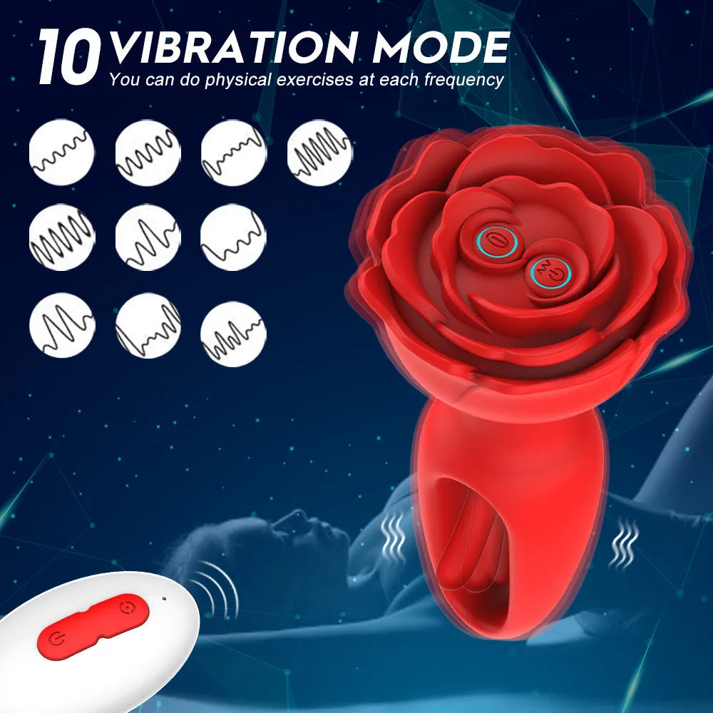 Remote Control Butt Plug - Tickle Flapping G-spot Prostate Massager Rose Sex Toys