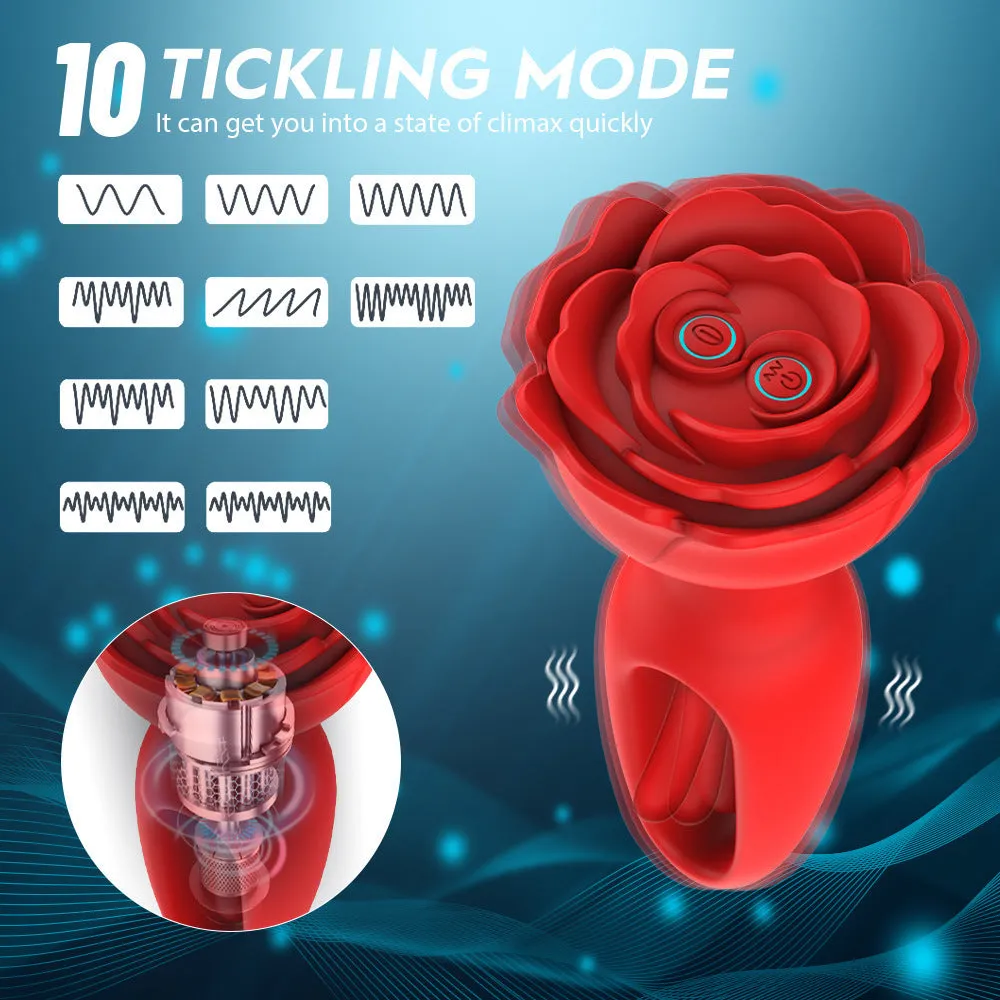 Remote Control Butt Plug - Tickle Flapping G-spot Prostate Massager Rose Sex Toys